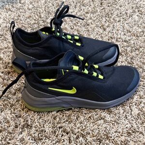 Nike Black and Lime Athletic Shoes
